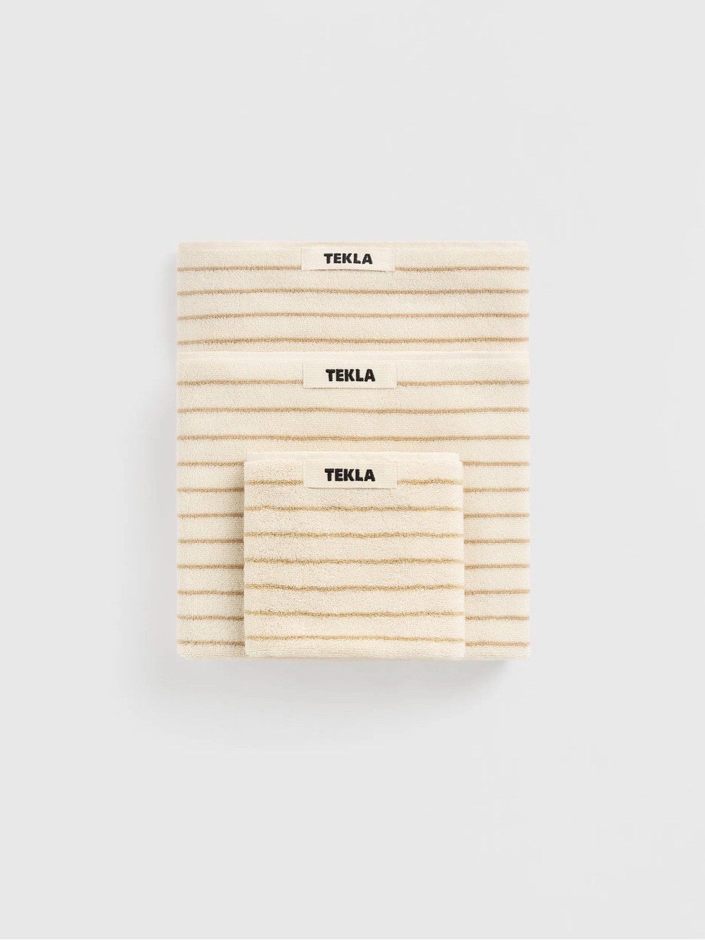 TEKLA Terry towel set (3) in Sienna Stripes